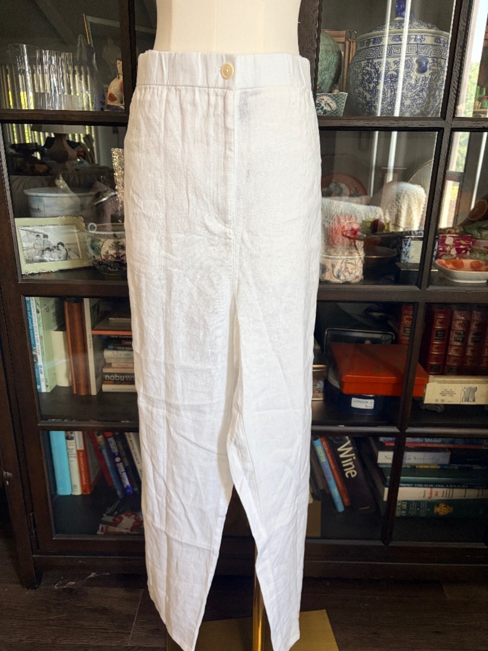 NWT Eileen Fisher White Linen Pant Wide Leg 3X